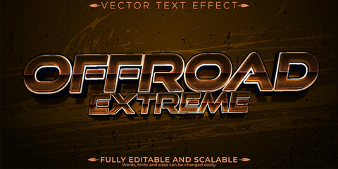 Offroad text effect, editable adventure and extreme text style © QuillArtistry