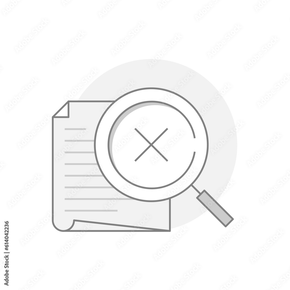 Poster no result data, document or file not found concept illustration flat design vector eps10. modern gra