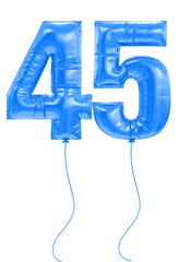 45 Blue Balloon Number 