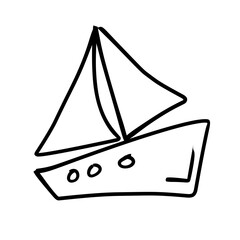 sailboat line icon