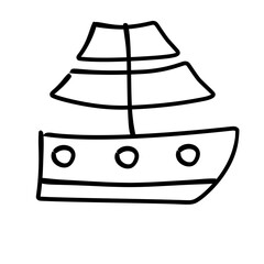 sailboat line icon