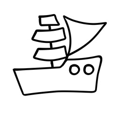 sailboat line icon
