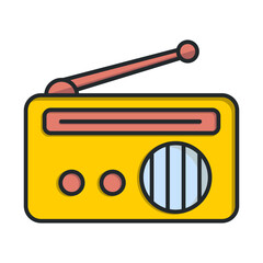Radio vector icon on trendy design