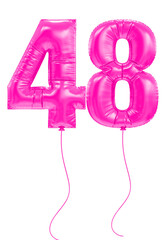 48 Pink Balloons Number