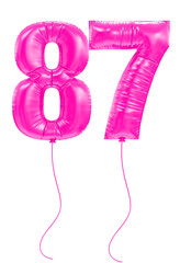 87 Pink Balloons Number