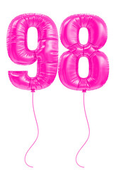 98 Pink Balloons Number