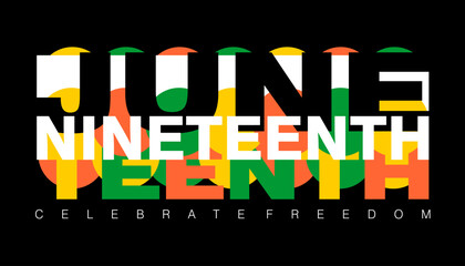 An abstract vector illustration for Juneteenth to celebrate  freedom