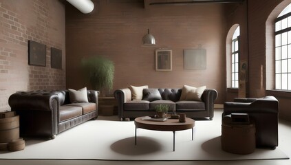 Industrial Living room | ai-generated