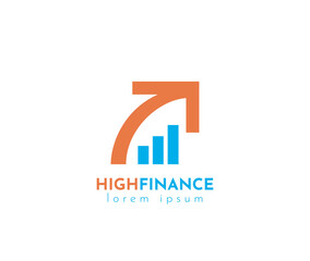 Business Finance Bar Profit Vector logo illustration stock illustration