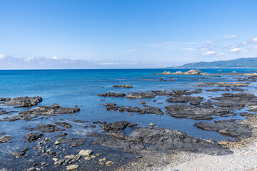 松前町白神の海岸