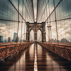 Fototapeta na wymiar Brooklyn Bridge in New York City USA