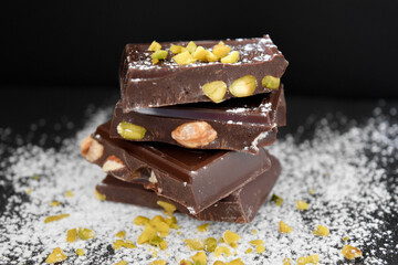 chocolate bar with nuts