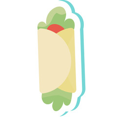 Set of food and dessert element illustration