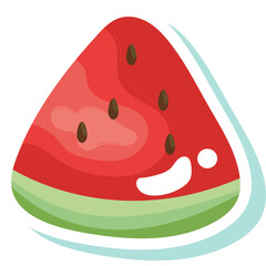 Set of cute fruits in the form of a stickers