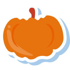 Vector set of colorful doodle fruit and vegetable stickers