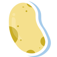 Vector set of colorful doodle fruit and vegetable stickers