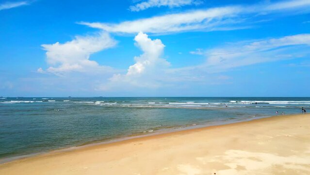 beautiful debag beach  bird eye view in malvan