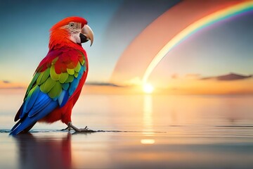 rainbow lorikeet in the sun