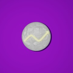 3d rendering of growth icon