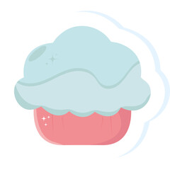 Collection of lovely baby bakery food doodle icon
