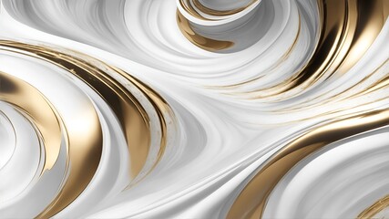 luxury abstract gold and white waves background. Generative AI