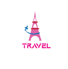 Fototapeta na wymiar Travel logo or minimalist or flat holiday logo