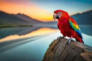 red macaw parrot