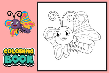 coloring book for kids butterfly