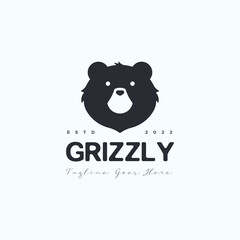 Grizzly polar bear simple clean logo design inspiration