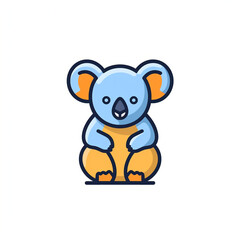 Obraz na płótnie Canvas A [koala] inspired vector icon designed in a modern line art style created with generative AI software