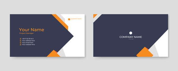 Set of double sided business card templates