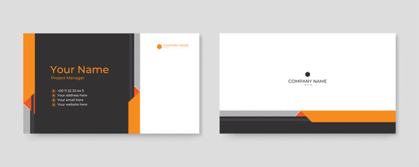 Set of double sided business card templates