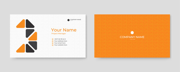 Set of double sided business card templates