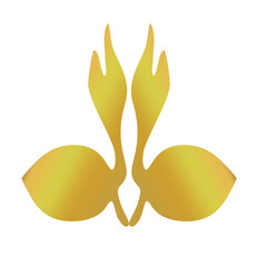 Indonesian scout coconut shoot symbol illustration