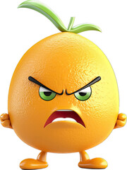 Angry Mango Fruit Illustration