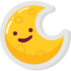 Vector set of cute stars and moon - good night elements for sticker or badge design.