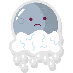 Vector set of cute stars and moon - good night elements for sticker or badge design.