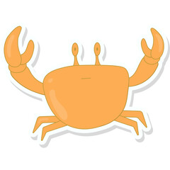 set of sea life stickers, doodles, clipart with white edge. Good for posters, prints, cards, kids apparel decor, sublimation, labels