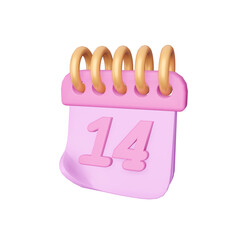 3D cartoon calendar icon featuring the number. Its vibrant colors, cute characters, and playful design bring a sense of joy and excitement to your design