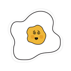 egg character illustration suitable for emoticons