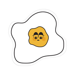 egg character illustration suitable for emoticons