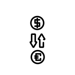 economy money exchange sign symbol vector