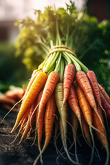 Carrot vegetable background