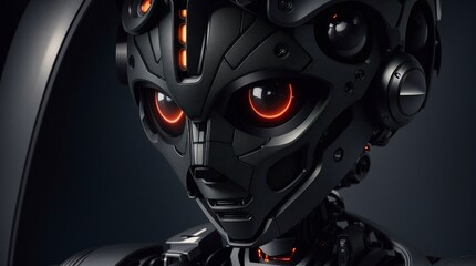 Fototapeta premium Age of AI robotic face