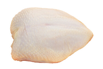 Raw chicken breast isolated on transparent background.