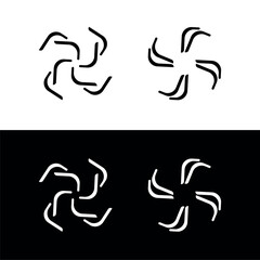 Circle vector logo template design . Circle logo silhouette