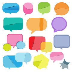 Collection of speech banner icons