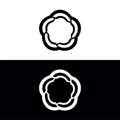 Circle vector logo template design . Circle logo silhouette
