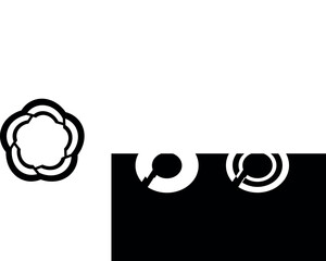 Circle vector logo template design . Circle logo silhouette