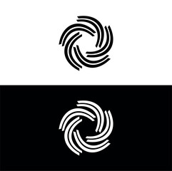 Circle vector logo template design . Circle logo silhouette